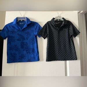 Under Armour Kids' Blue Floral and Black Patterned Polos (sold as a set of 2)